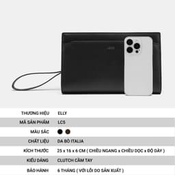 [4-25/9 TẶNG QUÀ TRUNG THU 599K] Ví Cầm Tay Nam LECOS LC5 Da Thật Da Bò Thật Nhiều Ngăn Để Tiền Thẻ Lịch Lãm 4