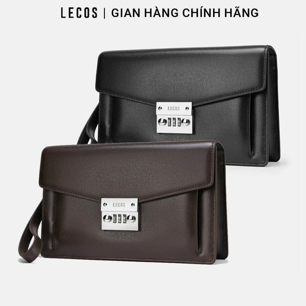 Túi Clutch Nam LECOS LC7 Da Thật Da Cao Cấp Nhiều Ngăn Để Tiền Thẻ Lịch Lãm