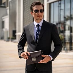 Túi Clutch Nam LECOS LC8 Da Cao Cấp Phom Cứng Cáp May Tay Tỉ Mỉ 2