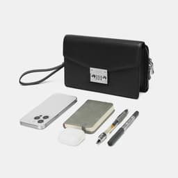 Túi Clutch Nam LECOS LC8 Da Cao Cấp Phom Cứng Cáp May Tay Tỉ Mỉ 8
