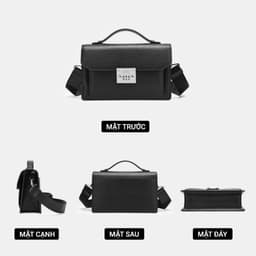 [4-25/9 TẶNG QUÀ TRUNG THU 599K] Túi Clutch Nam LECOS LC9 Da Cao Cấp Phom Cứng Cáp May Tay Tỉ Mỉ 7