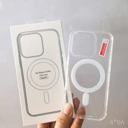 Ốp điện thoại trong suốt hỗ trợ sạc từ tính cho iphone/xsmax/11/12/13/14/15/16/17/pro/plus/promax 5