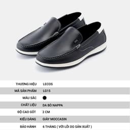 [4-25/9 TẶNG QUÀ TRUNG THU 599K] Giày Moccasin Nam LECOS LG15 Da Thật Mềm Mại Ôm Chân Êm Ái 5