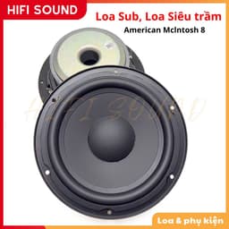 Loa Sub 8 inch ,Loa siêu trầm American McIntosh  hợp kim nhôm kim loại viền cao su siêu lớn từ tính cực kì lớn ch 1