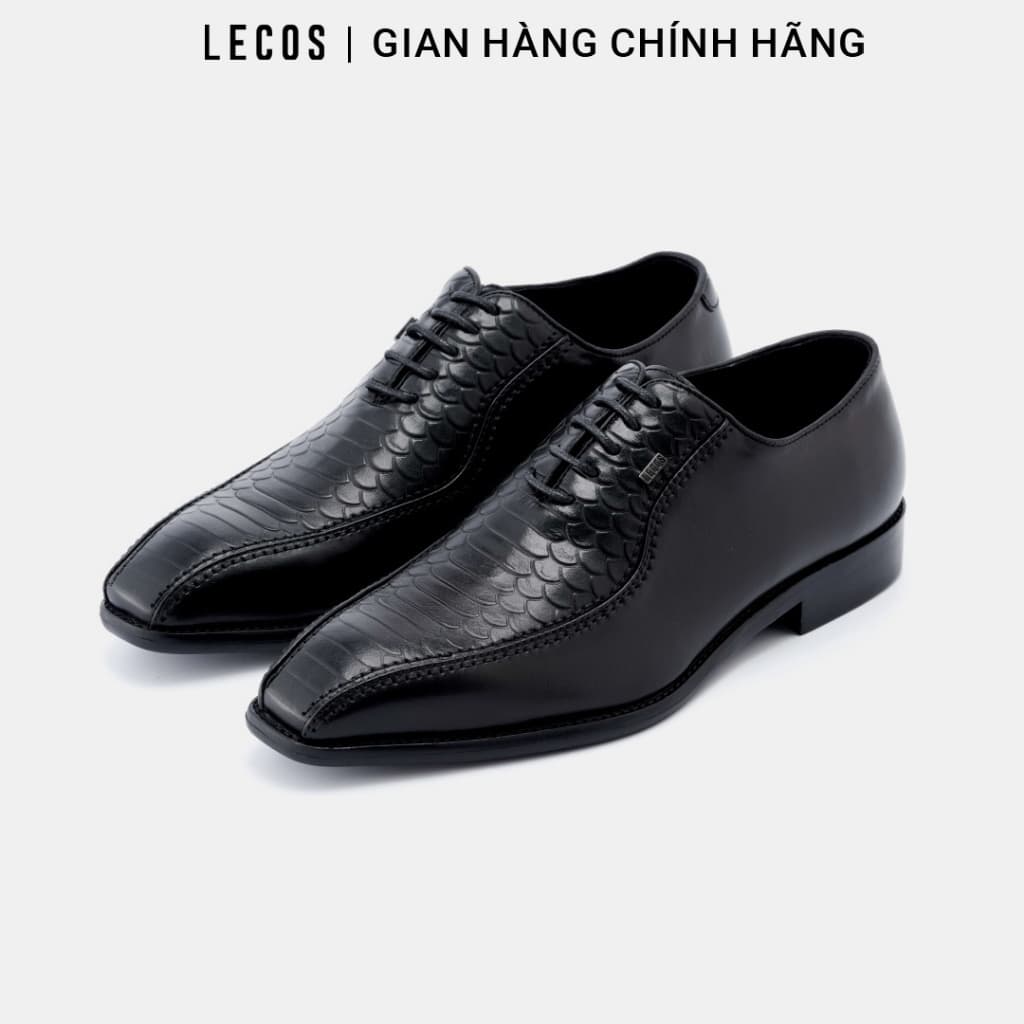 Giày Tây Nam LECOS LG2 Da Thật Đế Cao 3 Cm Mũi Nhọn Sang Trọng