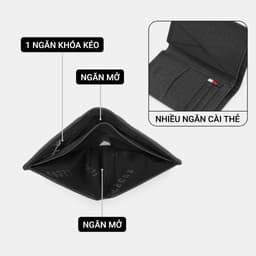 Ví Nam Đứng LECOS LV14 Da Thật Nhiều Ngăn Thẻ Nhỏ Gọn Bỏ Túi 6