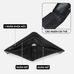[4-25/9 TẶNG QUÀ TRUNG THU 599K] Ví Da Nam LECOS LV13 Da Bò Thật Mềm Mại Càng Dùng Càng Bóng Đẹp 7