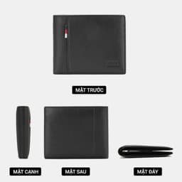 [4-25/9 TẶNG QUÀ TRUNG THU 599K] Ví Da Nam LECOS LV11 Da Bò Thật May Kép Bền Bỉ Chống Gãy Nếp 6