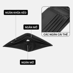 [4-25/9 TẶNG QUÀ TRUNG THU 599K] Ví Da Nam LECOS LV11 Da Bò Thật May Kép Bền Bỉ Chống Gãy Nếp 7
