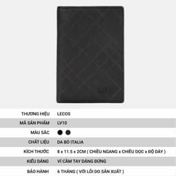 Ví Da Nam LECOS LV10 Mini Da Thật Thiết Kế Tối Giản Sang Trọng 3