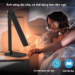 GENUO Đèn bàn bảo vệ mắt cho học sinh LED,thân đèn bằng hợp kim nhôm,có thể gập lại và xoay,chiếu sáng trong 4-6 giờ 4