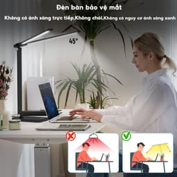 GENUO Đèn bàn bảo vệ mắt cho học sinh LED,thân đèn bằng hợp kim nhôm,có thể gập lại và xoay,chiếu sáng trong 4-6 giờ 2