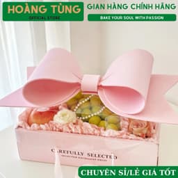 Hộp nơ lớn đựng quà cao cấp, quà sinh nhật, hộp quà giáng sinh, hộp cắm hoa, hộp đựng hoa quả 2