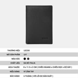Ví Da Nam LECOS LV1 Da Thật Mềm Mại Càng Dùng Càng Bóng Đẹp 3