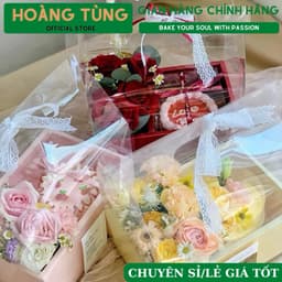 Combo 5 hộp 2 ngăn đựng bánh và hoa, hộp quà 2 ngăn 1