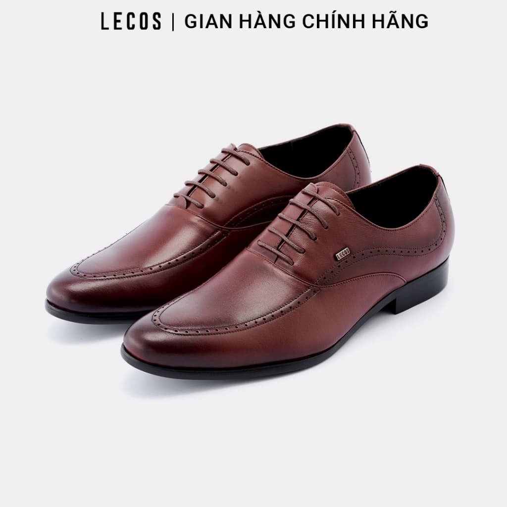 Giày Tây Nam LECOS LG5 Da Thật Đế Cao 3 Cm Mũi Nhọn Sang Trọng