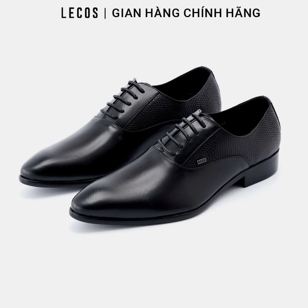 Giày Tây Nam LECOS LG6 Da Thật May Thủ Công Phối Vest Lịch Lãm