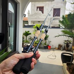Cần câu lure giá rẻ cần câu máy, cần câu cá Hắc Mã CM59 8