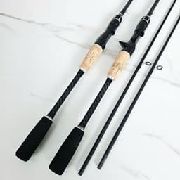 Cần câu lure giá rẻ cần câu máy, cần câu cá Hắc Mã CM59 5