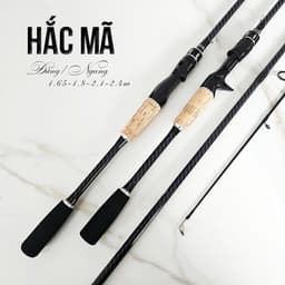 Cần câu lure giá rẻ cần câu máy, cần câu cá Hắc Mã CM59 1