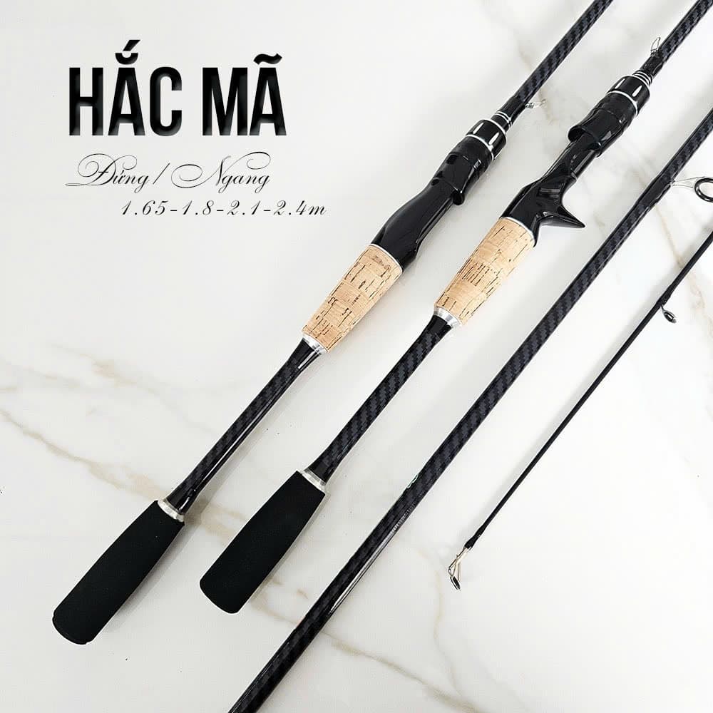 Cần câu lure giá rẻ cần câu máy, cần câu cá Hắc Mã CM59