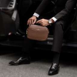 [4-25/9 TẶNG QUÀ TRUNG THU 599K] Giày Tây Nam LECOS LG8 Da Thật May Thủ Công Phối Vest Lịch Lãm 3
