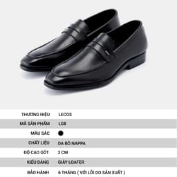 [4-25/9 TẶNG QUÀ TRUNG THU 599K] Giày Tây Nam LECOS LG8 Da Thật May Thủ Công Phối Vest Lịch Lãm 5