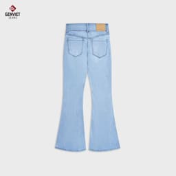 Quần Bò Nữ Ống Loe GENVIET JEANS Vải Denim USA Cao Cấp, Cạp Cao, Dáng Suông Vảy W241.G. 8780 6