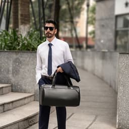 [4-25/9 TẶNG QUÀ TRUNG THU 599K] Túi Đeo Chéo Nam LECOS LTH19 Da Cao Cấp Quai Dù Êm Ái Năng Động 3