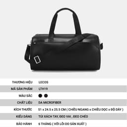 [4-25/9 TẶNG QUÀ TRUNG THU 599K] Túi Đeo Chéo Nam LECOS LTH19 Da Cao Cấp Quai Dù Êm Ái Năng Động 4