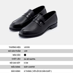 Giày Tây Nam LECOS LG9 Da Bò Thật May Thủ Công Phối Vest Lịch Lãm 3