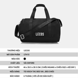 [4-25/9 TẶNG QUÀ TRUNG THU 599K] Túi Đeo Chéo Nam LECOS LTH15 Vải Oxford Chống Nước Quai Dù Êm Ái Năng Động 4