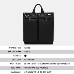 Túi Bao Tử Nam LECOS LTH14 Vải Oxford Chống Nước Khóa Kéo Mượt Mà Chống Bụi 3