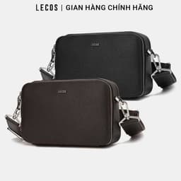 [4-25/9 TẶNG QUÀ TRUNG THU 599K] Túi xách nam LECOS LT18 da bò thật cao cấp đeo chéo đeo vai thời trang công sở lịch lãm 2