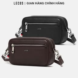Túi xách nam LECOS LT17 da bò thật cao cấp đeo chéo đeo vai thời trang công sở thanh lịch 1