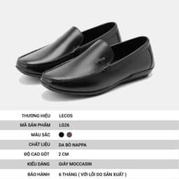 Giày Lười Nam LECOS LG26 Da Thật Phong Cách Quý Ông Thanh Lịch 2