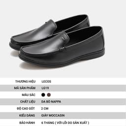 Giày Lười Nam LECOS LG19 Da Bò Thật Phong Cách Quý Ông Thanh Lịch 4