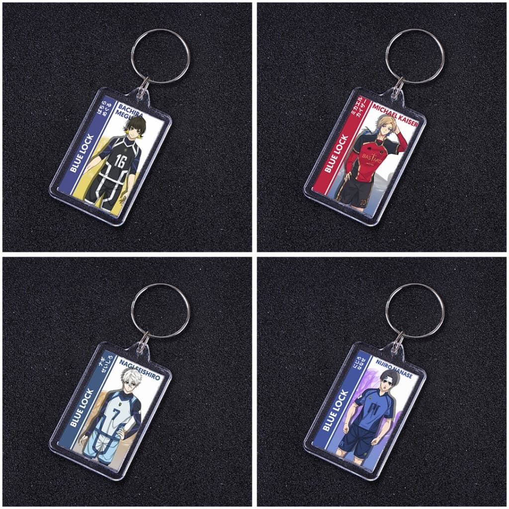 (VUÔNG) Móc khóa mica IN HÌNH BLUE LOCK ver UNIFORM anime chibi xinh xắn tiện lợi dễ thương