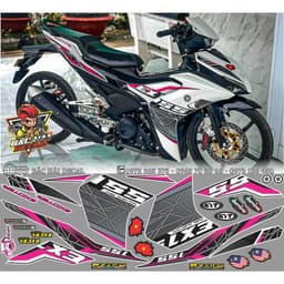 Tem Rời Exciter 155 Tem Xe Exciter 155  Mẫu  Trắng Hồng Phối Đủ Màu Decal 3 Lớp 1