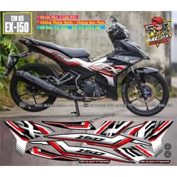 Tem Rời Exciter 150 Tem Xe Ex150 Mẫu Hót Phối Đủ Màu Decal 3 Lớp Cao Cấp 2
