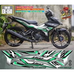 Tem Rời Exciter 150 Tem Xe Ex150 Mẫu Hót Phối Đủ Màu Decal 3 Lớp Cao Cấp 1