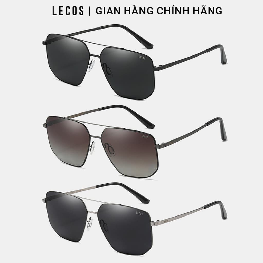 Kính Phi Công Nam LECOS LK53 Gọng Thép Không Gỉ Thời Trang Ngoài Trời