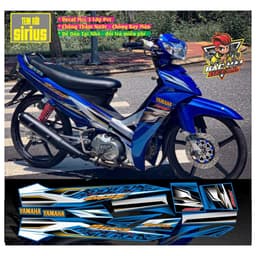 Tem Rời Sirius Tem Xe Sirius Đỏ Candy Xanh GP Mẫu Hót Phối Đủ Màu Decal 3 Lớp 1
