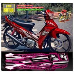Tem Rời Sirius Tem Xe Sirius Đỏ Candy Xanh GP Mẫu Hót Phối Đủ Màu Decal 3 Lớp 3