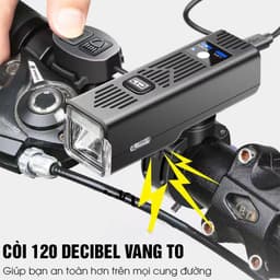 Đèn còi xe đạp thể thao siêu sáng, Đèn pha kết hợp còi vang và cảm biến ánh sáng thông minh DP06 2