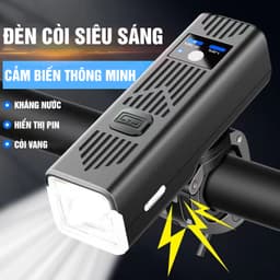 Đèn còi xe đạp thể thao siêu sáng, Đèn pha kết hợp còi vang và cảm biến ánh sáng thông minh DP06 7