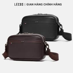 Túi Đeo Chéo Nam LECOS LT16 Da Bò Thật Quai Dù Êm Ái Năng Động 1
