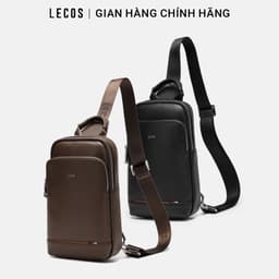 Túi Đeo Chéo Nam LECOS LT14 Da Cao Cấp Quai Dù Êm Ái Năng Động 1