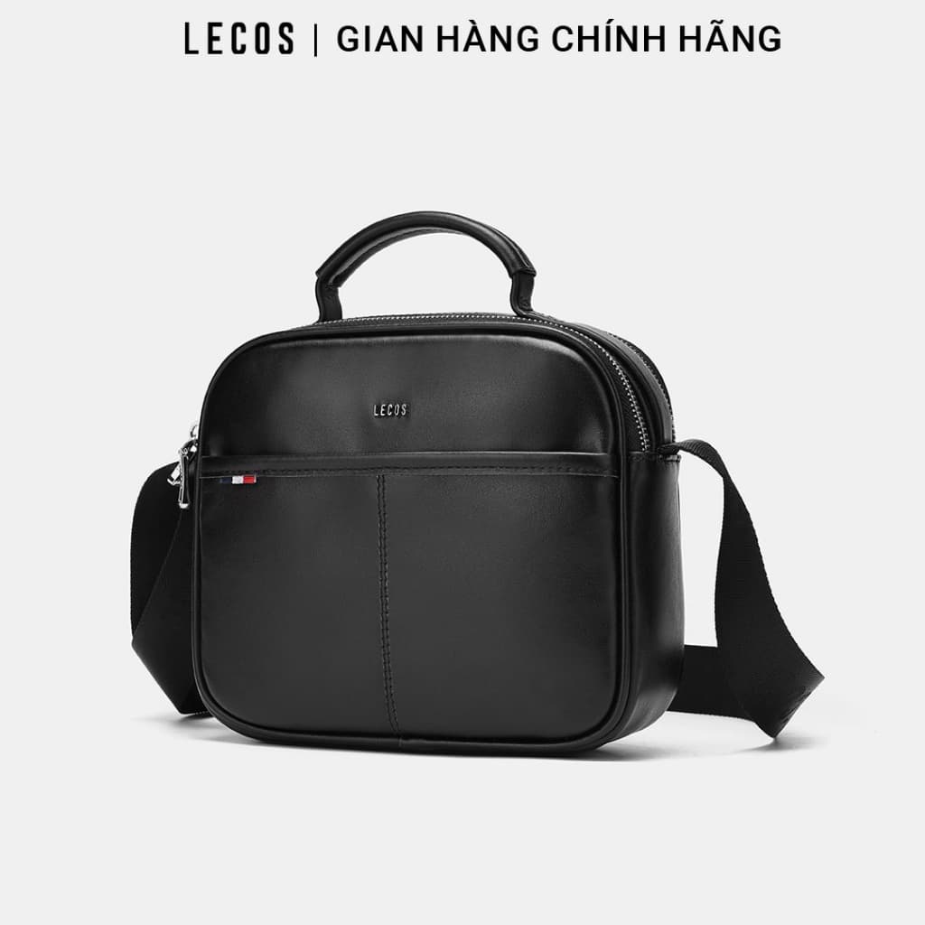 Túi Đeo Chéo Nam LECOS LT13 Da Cao Cấp Quai Dù Êm Ái Năng Động