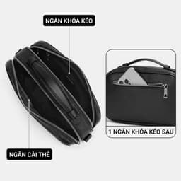 Ví dài nam da thật LECOS LT3 da bò thật nhiều ngăn để tiền thẻ lịch lãm 6